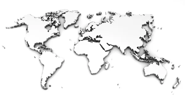 Detailed world map — Stock Photo, Image