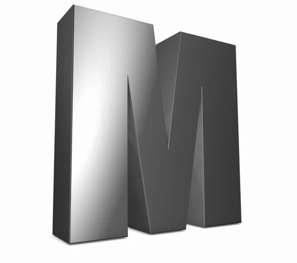 Metal m — Stock Photo, Image