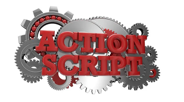 Codice dello script di azione — Foto Stock