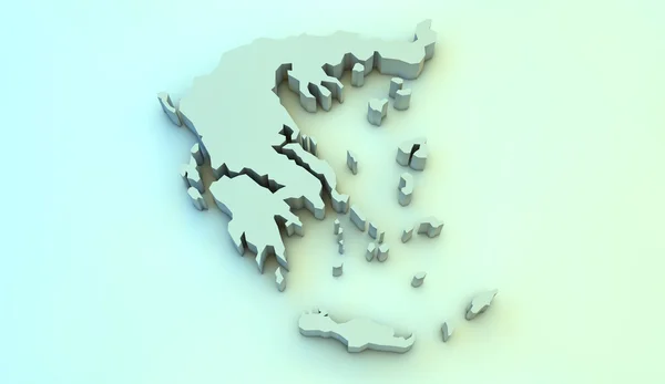 Mapa greece 3d — Foto de Stock