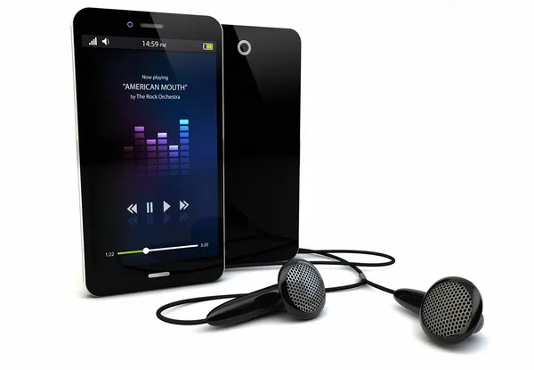 Muziek smartphone — Stockfoto