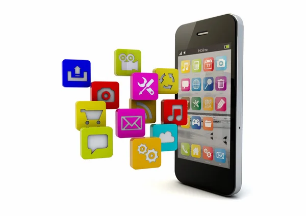 Smartphone apps — Stock Photo, Image