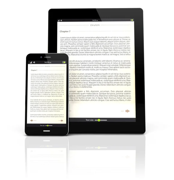 Dispositivos de ebook — Fotografia de Stock