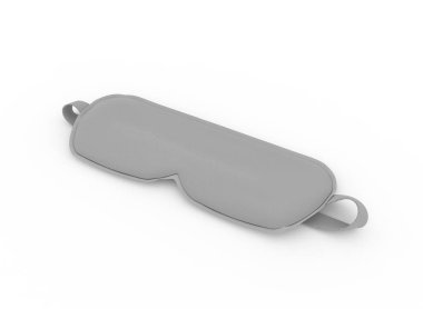 Beyaz Arkaplanda İzole Göz Maskesi. 3d oluşturma