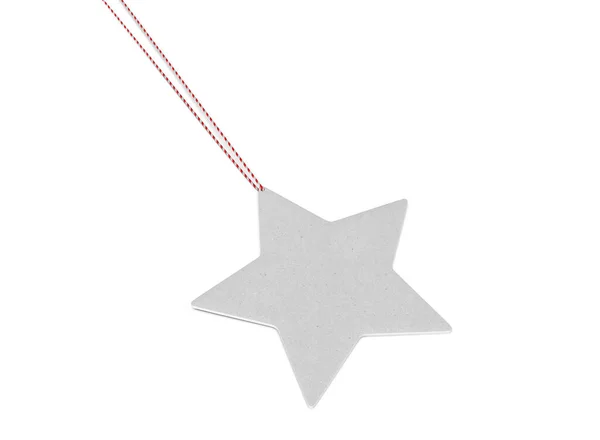 Star Hang Tag White Background Rendering Isolated Object — Stock Photo, Image