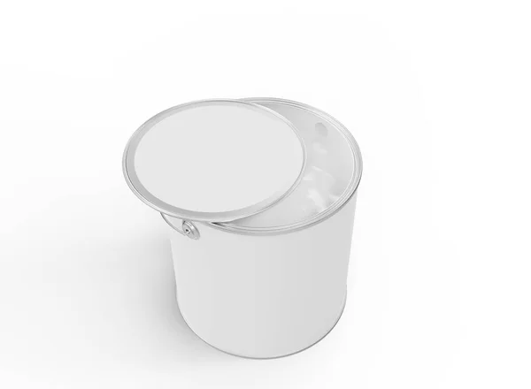 Open Paint Bucket Mockup Open Paint Bucket Isolated Rendering — 스톡 사진