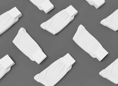 Beyaz Çoraplar Gri Arkaplanda Model Yapıyor. Issız çoraplar. 3d oluşturma