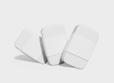 White Label Mockup 'lı White Sabun Bar. İzole Kozmetik Ürünleri. 3d oluşturma