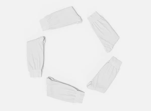 Bílé Ponožky Circle Composition Mockup Izolované Ponožky Vykreslování — Stock fotografie