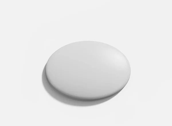 Sapone Bianco Ovale Bar Mockup Prodotto Cosmetico Isolato Rendering — Foto Stock