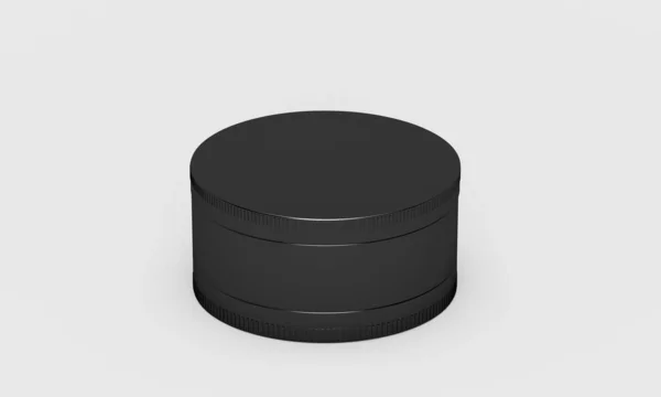 Black Weed Grinder Mockup Herb Grinder Izole Ettim Oluşturma — Stok fotoğraf