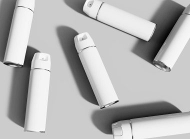 Aerosol Şişe Bileşimi. İzole Ürün. 3d Hazırlama