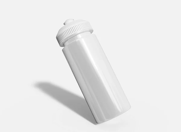 Floating Plastic Sport Bottle Mockup Isolated Product Rendering — Stock Photo, Image
