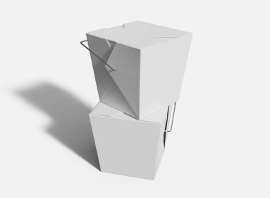 Erişte Kutusu Paketleme Modeli. Ayrı bir paket. 3d Hazırlama