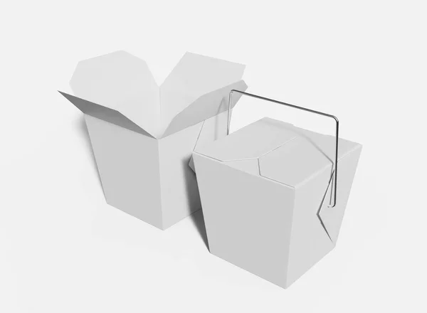 Макияж Коробки Лапшой Изолированный Пакет Рендеринг — стоковое фото