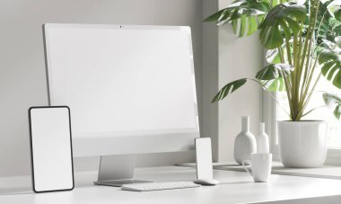 Beyaz masaüstündeki en küçük aygıtlar ve 3D ekleme