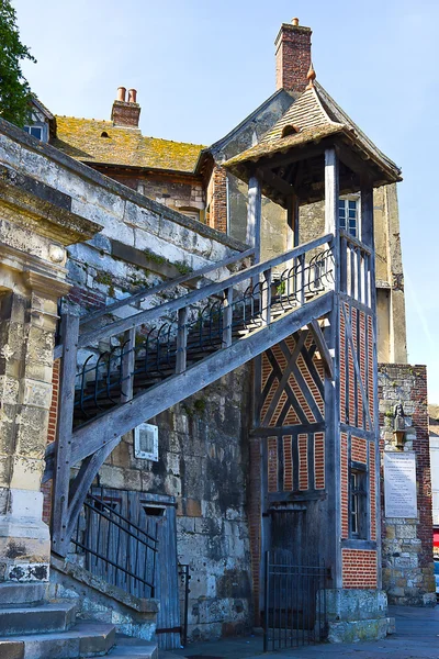 Old architecture of a Honfleur house — Stock Photo, Image