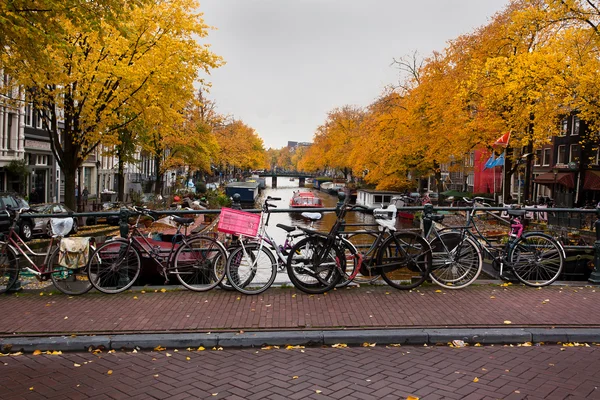 Paisagem urbana típica - Amsterdão — Fotografia de Stock