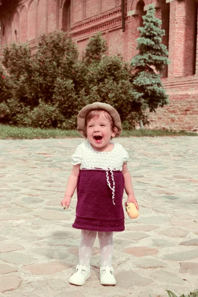 Fancy and happy little girl — Stock Photo, Image