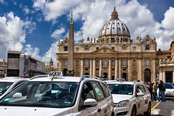 Taxi for Vatican tourists Stock Picture