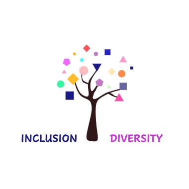 The concept of inclusion and diversity. All people are equal. Vector illustration clipart