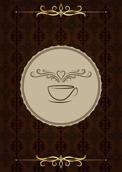 Обложка домашнего меню Кофе — стоковый вектор