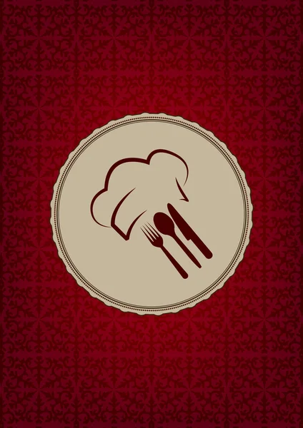 Couverture de menu restaurant — Image vectorielle