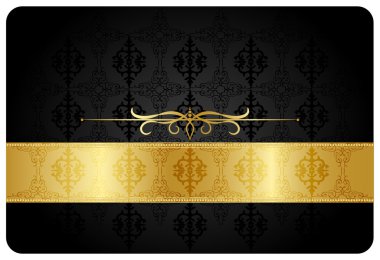 Altın şerit tebrik kartı