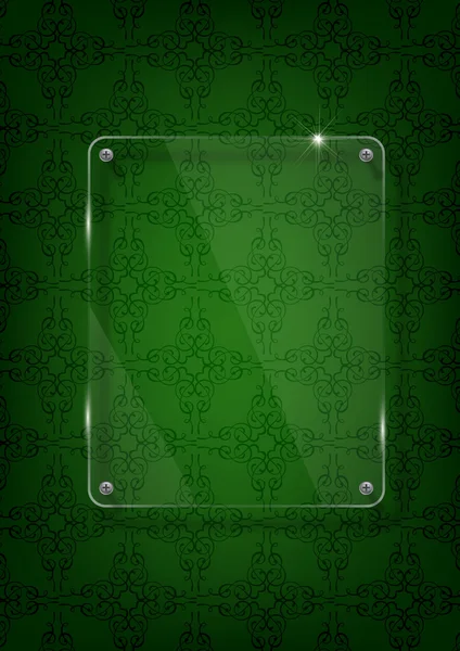 Carta decorativa verde — Vettoriale Stock