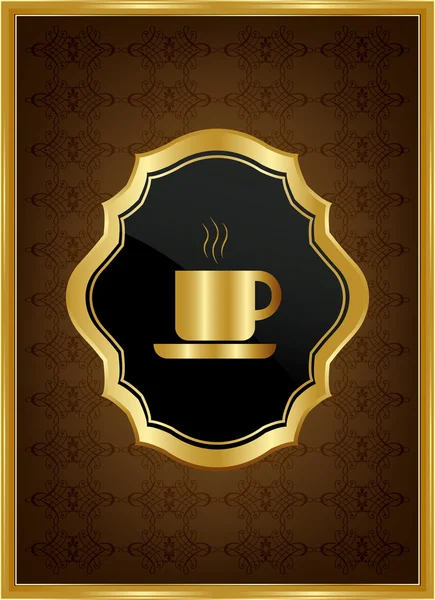 Обложка домашнего меню Кофе — стоковый вектор