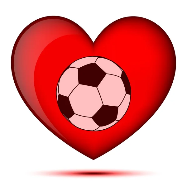 Amor por el fútbol — Vector de stock