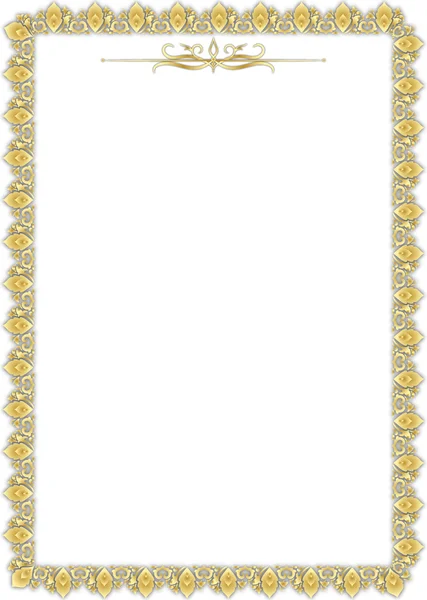 White floral frame — Stock Vector