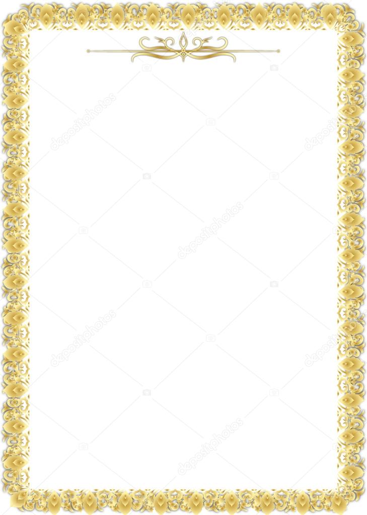 White floral frame