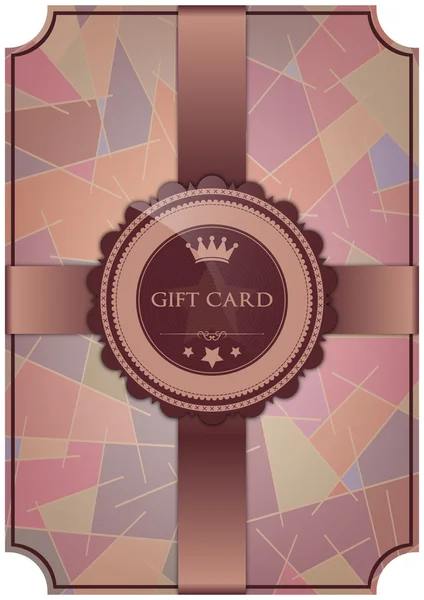 Tarjeta de regalo abstracta — Vector de stock