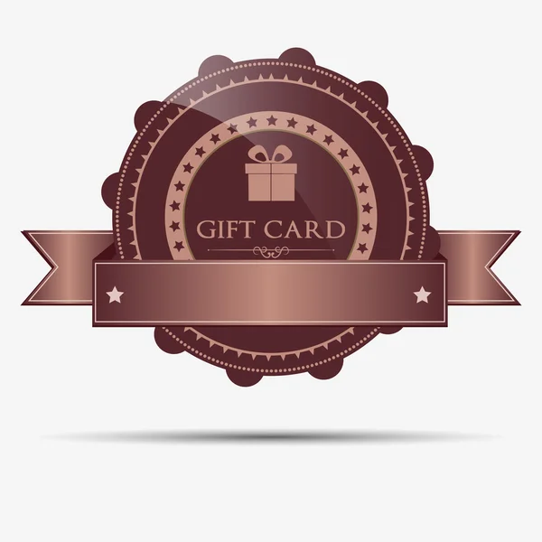 Badge cadeau rétro et étiquette — Image vectorielle