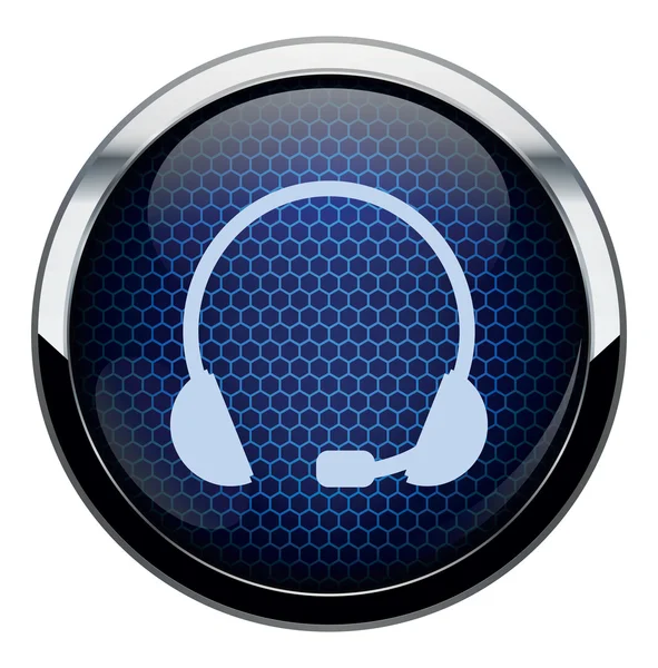 Abstracto azul panal icono de la música — Vector de stock