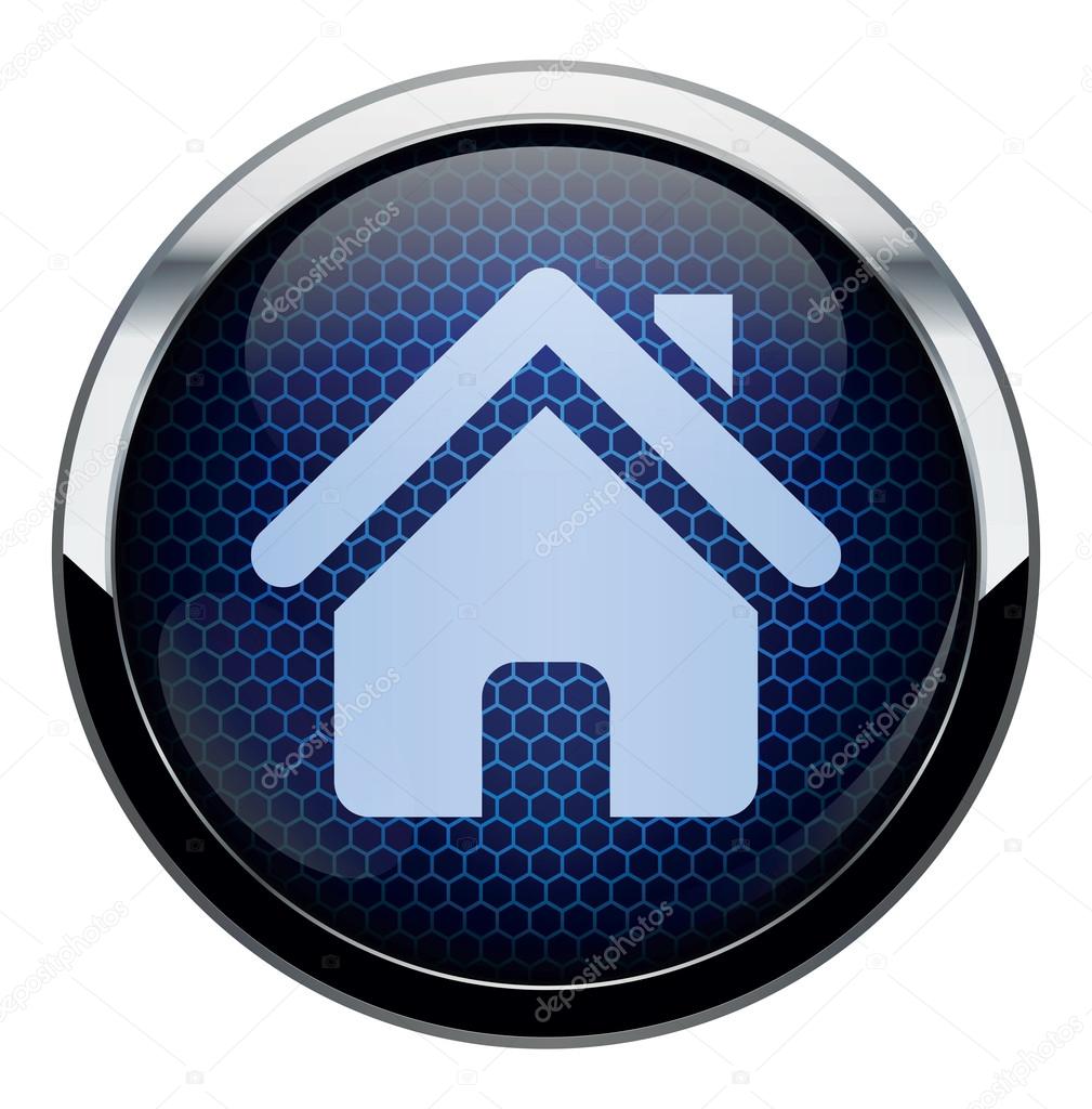 Abstract blue honeycomb home icon