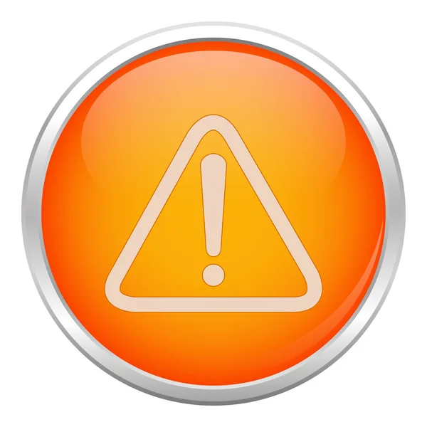 Orange warning icon — Stock Vector