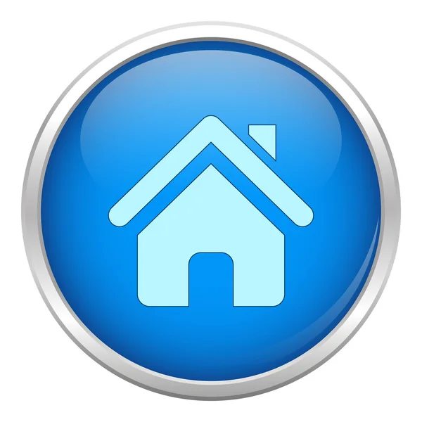 Icono azul del hogar — Vector de stock