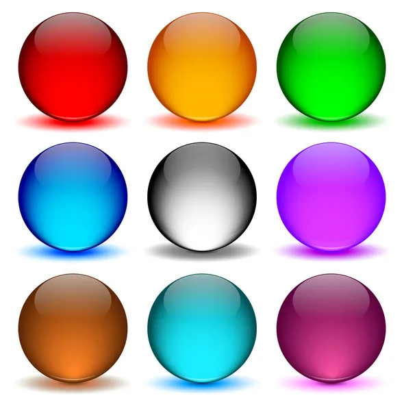 Diversi colori icone palla — Vettoriale Stock