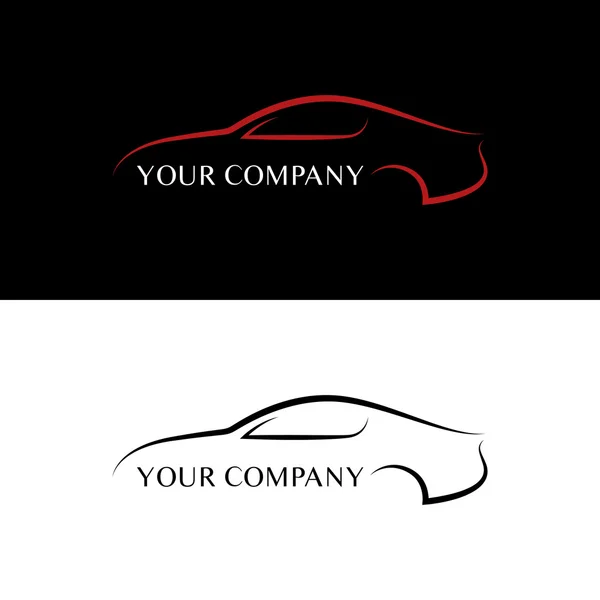 Rote und schwarze Auto-Logos — Stockvektor