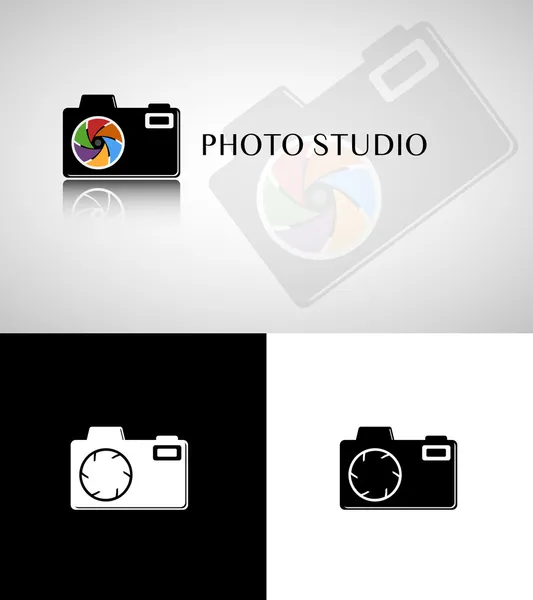 Logo del estudio fotográfico — Vector de stock