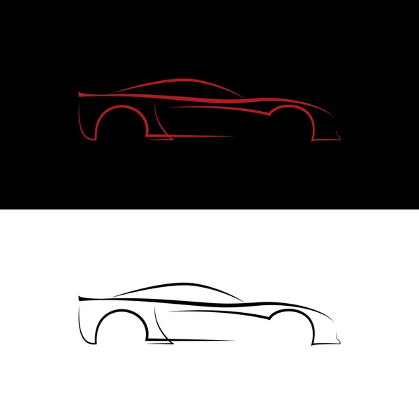 Logotipos de carro vermelho e preto — Vetor de Stock