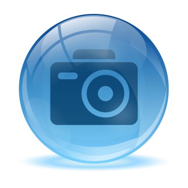 3D Cam Küre ve fotoğraf simge