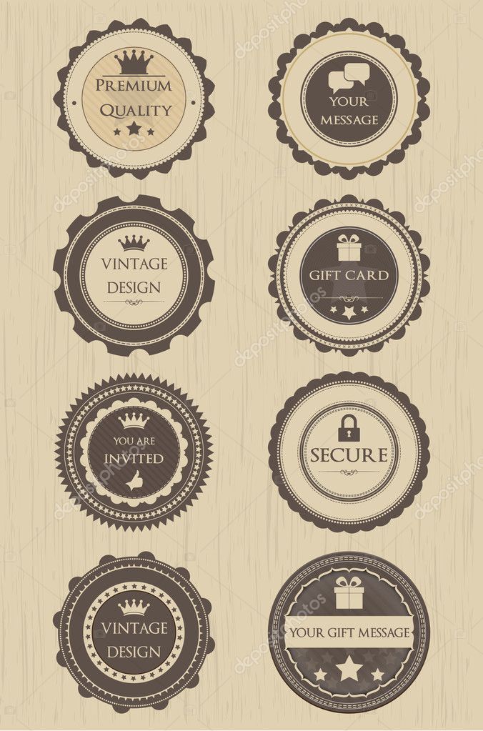 Retro badges