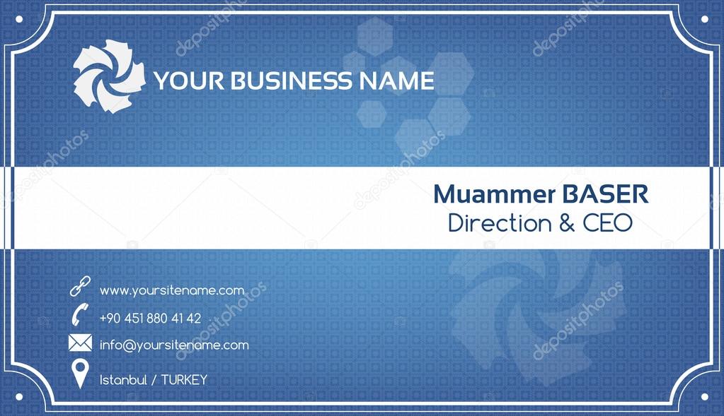 Creative blue business card