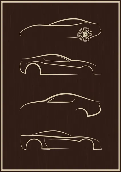 Kalligrafisches Auto Logo Set — Stockvektor