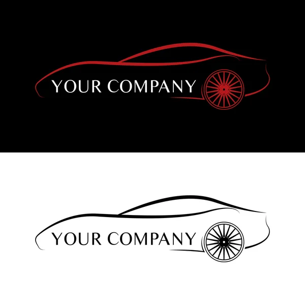 Rote und schwarze Auto-Logos — Stockvektor