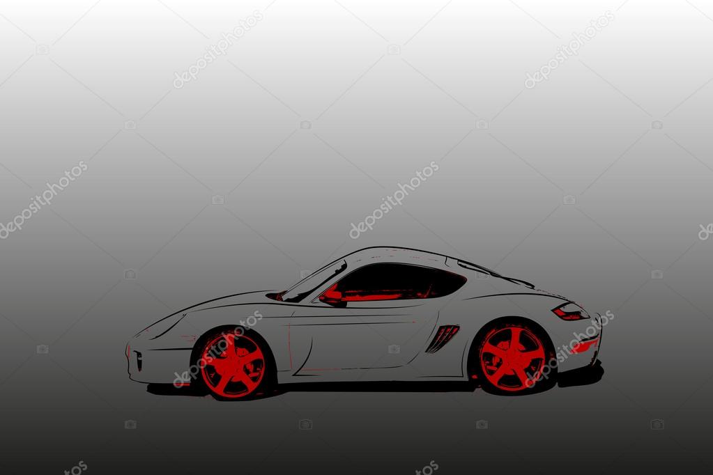 Abstract race car
