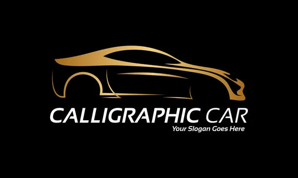 Logotipos de carro caligráfico — Vetor de Stock